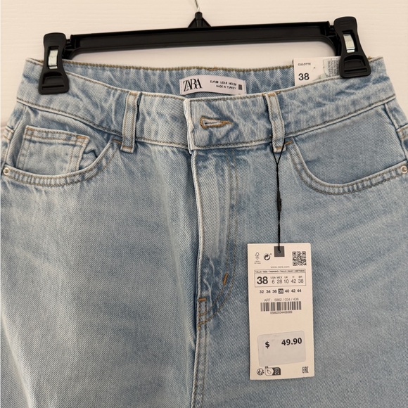 Zara Sky Blue Denim Pants - Picture 2 of 6